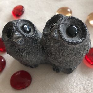 COPY - Wolf Soapdtone sculpture Baby Owl and Parent